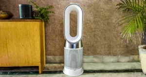 A Dyson Pure Hot + Cool Air Purifier, a state-of-the-art device that purifies, heats, and cools your indoor environment, ensuring a comfortable and clean living space year-round.